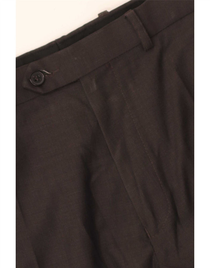 Marks & Spencer Pantalón de traje recto para hombre W36 L31 Lana gris