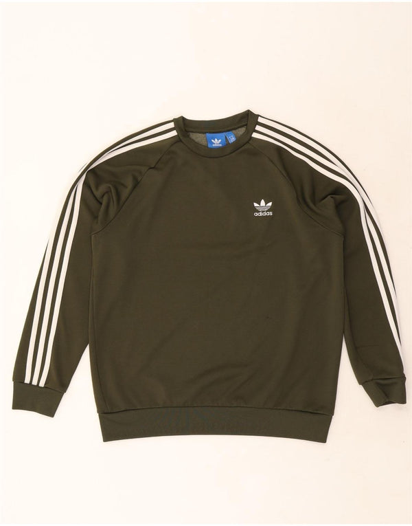 Adidas Hombre Sudadera Jumper Large Caqui Poliéster