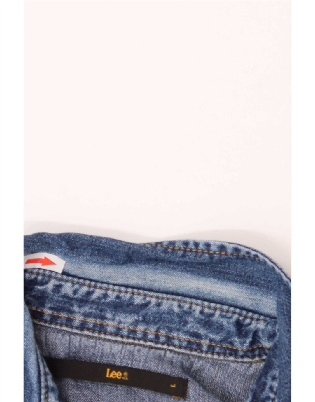 Camisa vaquera Lee para hombre, talla grande, algodón azul marino