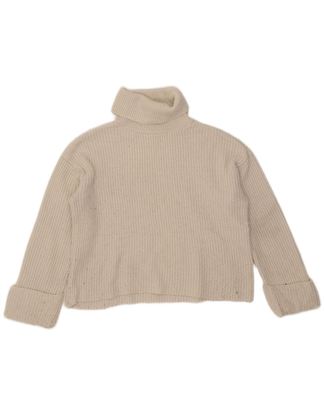 Marks & Spencer Suéter Corto con Cuello Redondo para Mujer UK 40 Mediano Blanco