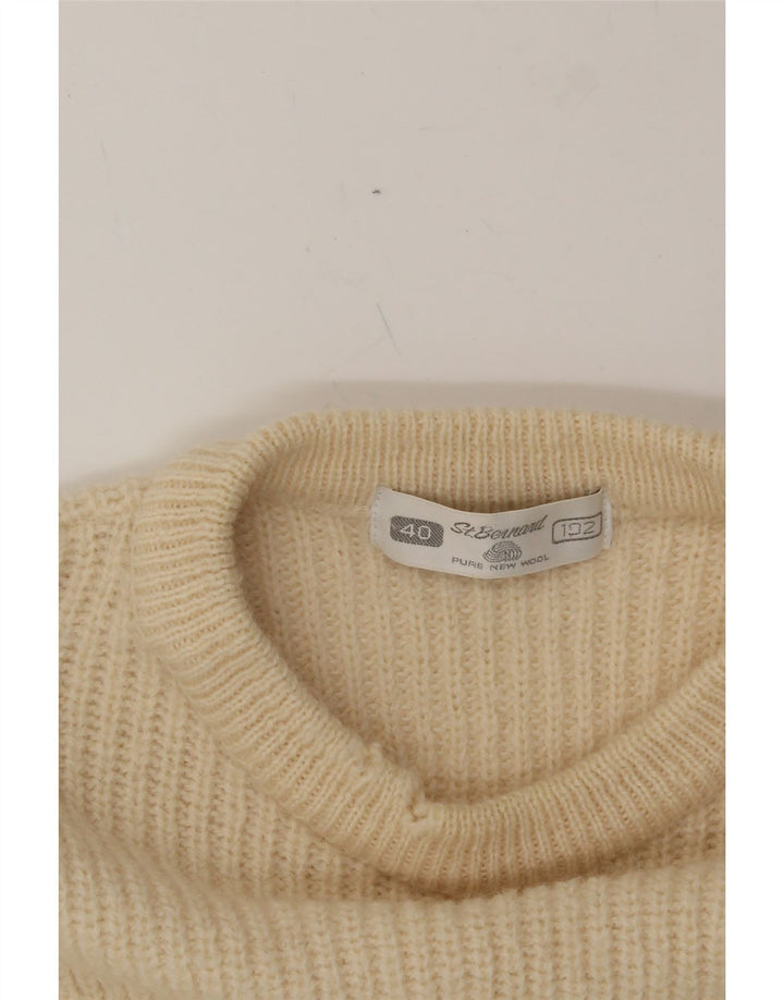 ST. BERNARD Womens Oversized Boat Neck Jumper Sweater IT 40 Small Beige Vintage St. Bernard and Second-Hand St. Bernard from Messina Hembry 