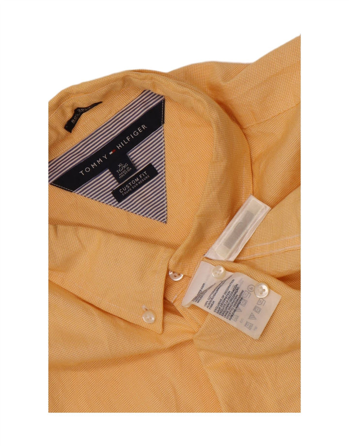 Tommy Hilfiger Camisa Custom Fit para Hombre XL Amarillo