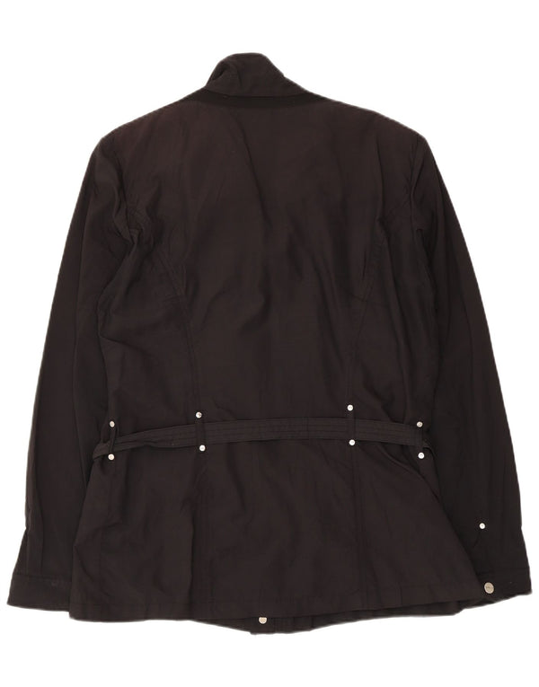 Geox Mujer Respira Utility Jacket UK 46 Grande Poliéster Negro