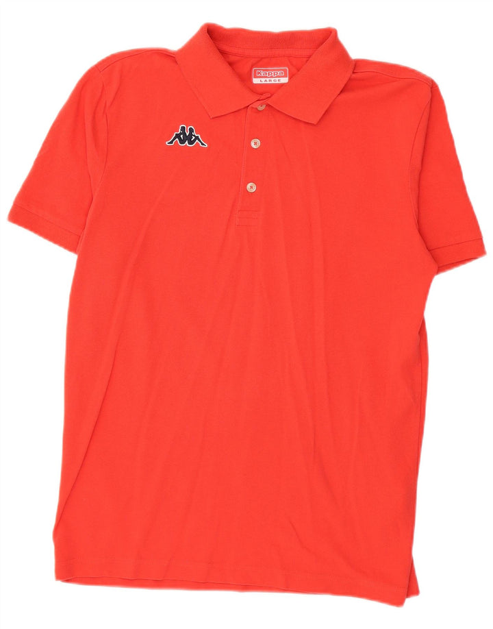Kappa Polo Hombre Grande Rojo Algodón