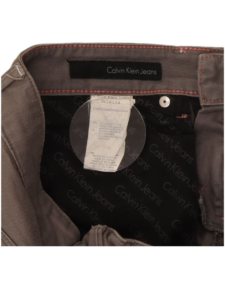 Calvin Klein Jeans Slim para Mujer W28 L34 Algodón Gris
