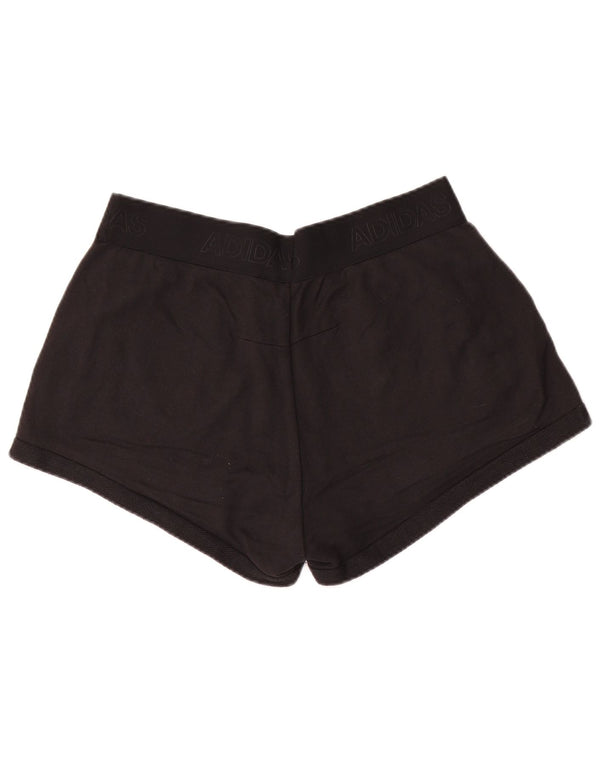 Adidas Pantalones cortos deportivos gráficos para mujer UK 16/18 Grande Negro Algodón