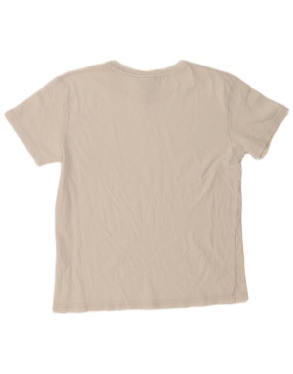 Champion Camiseta para mujer Top UK 14 Medium Off White Cotton