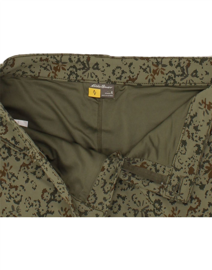 EDDIE BAUER Womens Straight Skirt US 4 Small W32 Green Floral Polyester Vintage Eddie Bauer and Second-Hand Eddie Bauer from Messina Hembry 