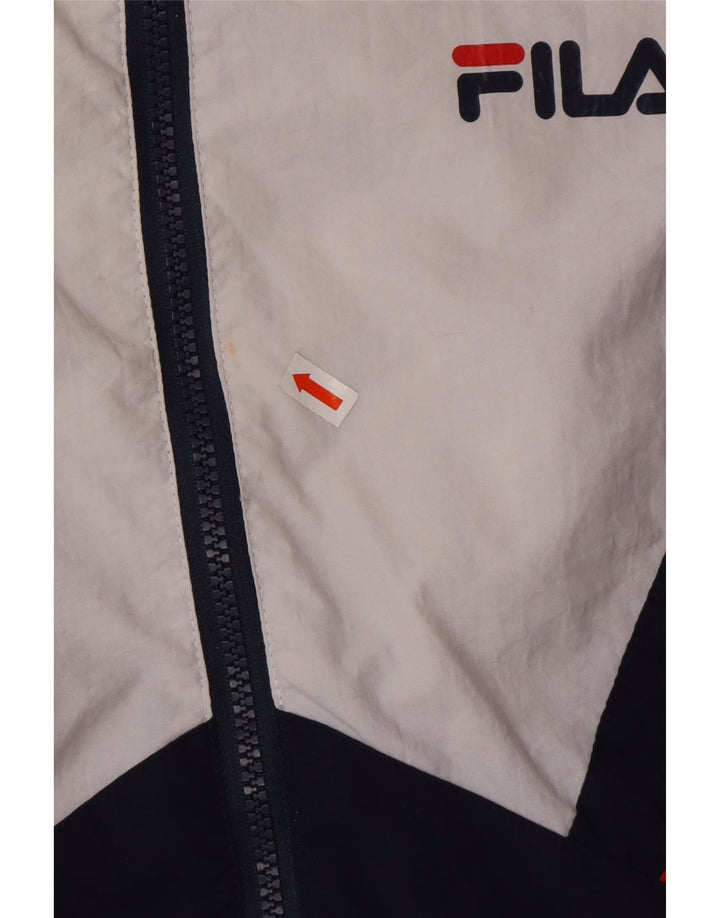 FILA Chaqueta de chándal extragrande para mujer UK 6 XS Azul marino Colorblock