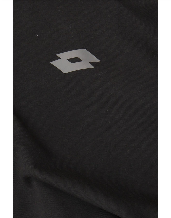 Lotto Sudadera con capucha y cremallera para hombre XL Negro