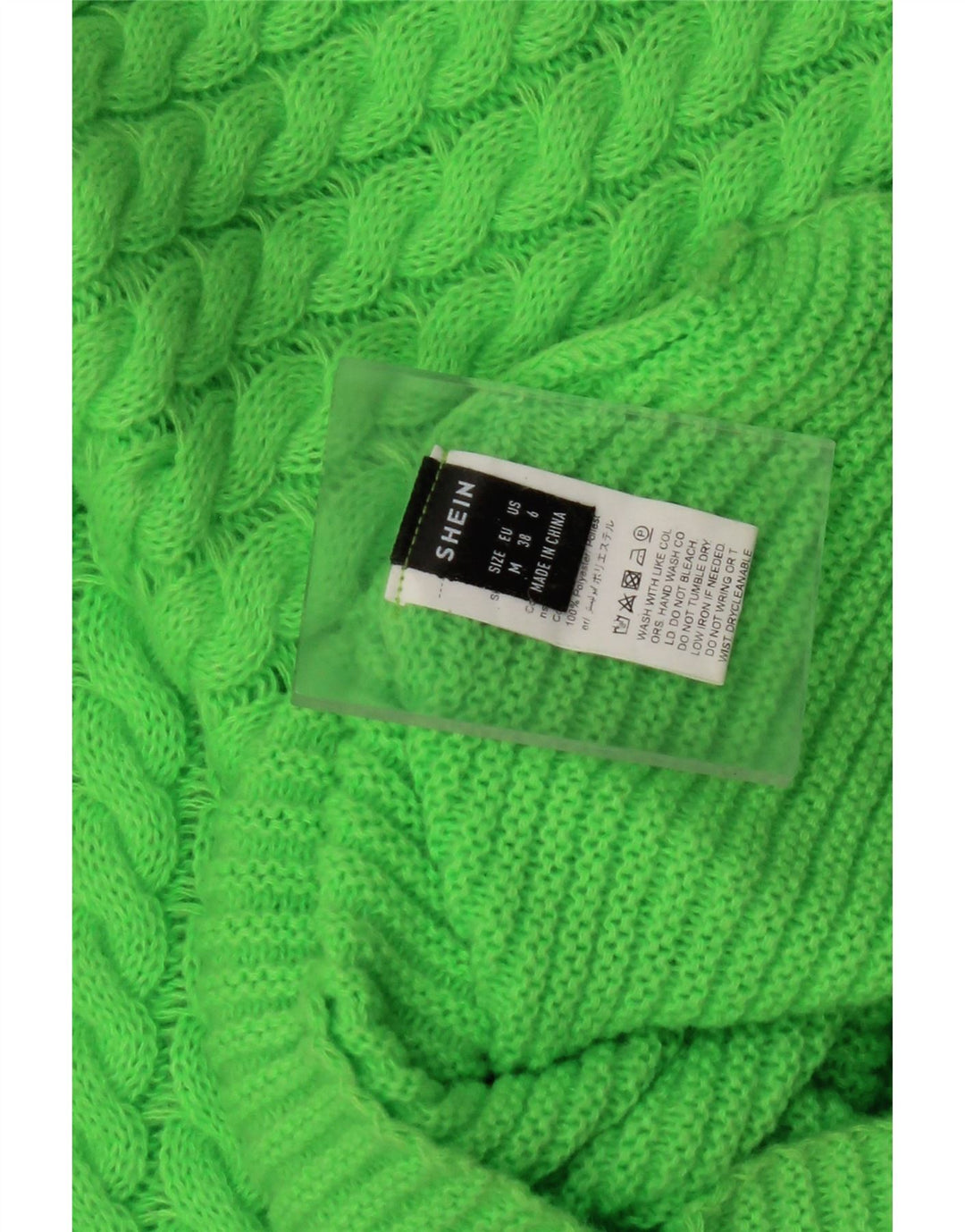 SHEIN Jersey corto con cuello vuelto para mujer ES 40 Poliéster verde medio