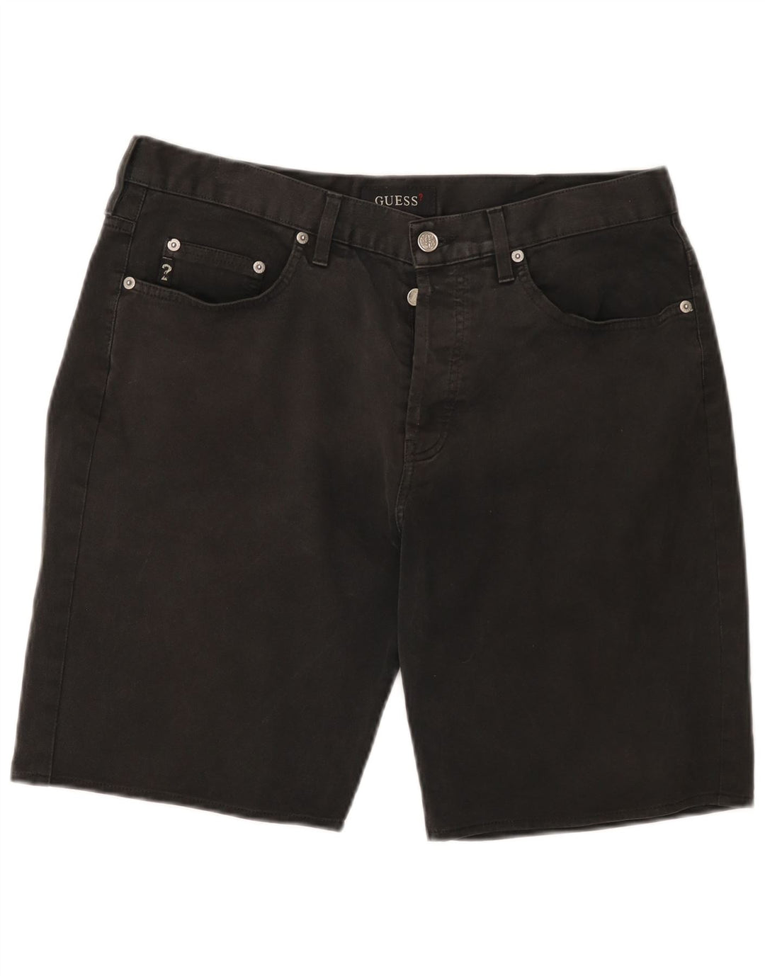 Guess Mens Shorts De Mezclilla W34 Grande Negro