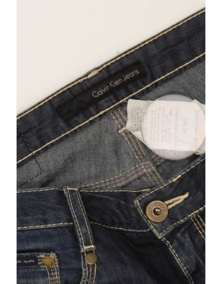 Vaqueros ajustados para mujer Calvin Klein W26 L33 Algodón azul
