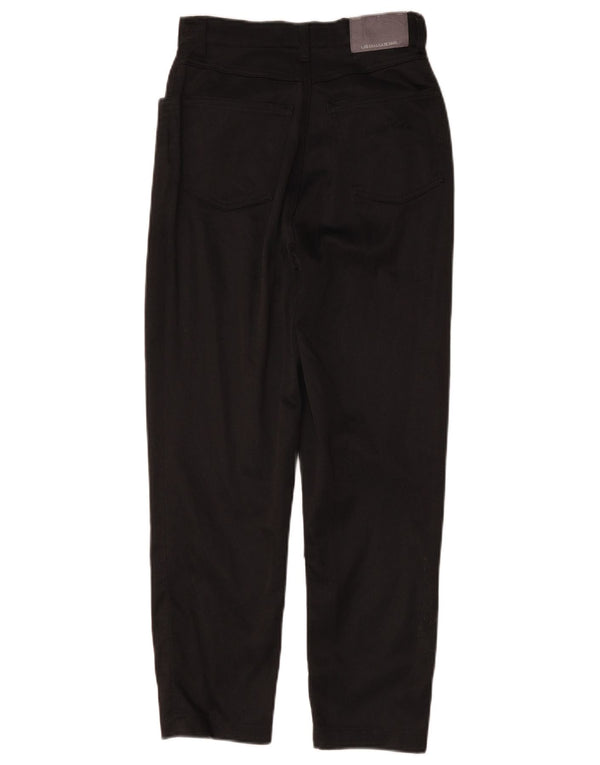 Pantalones casuales cónicos vintage para mujer W26 L25 Algodón negro
