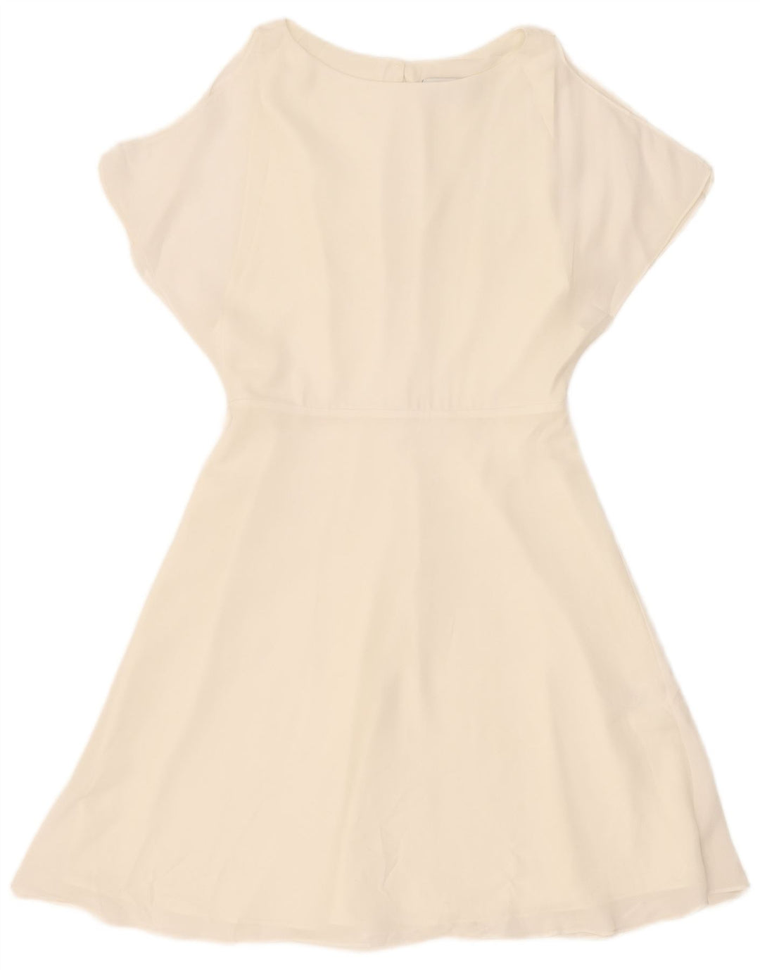 Reiss Vestido acampanado para mujer UK 10 Pequeño Poliéster blanco roto