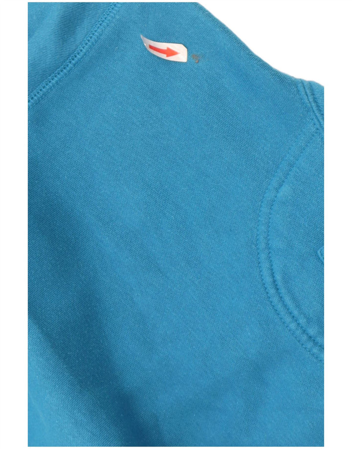 Converse - Sudadera con capucha y cremallera para hombre, talla pequeña, algodón azul