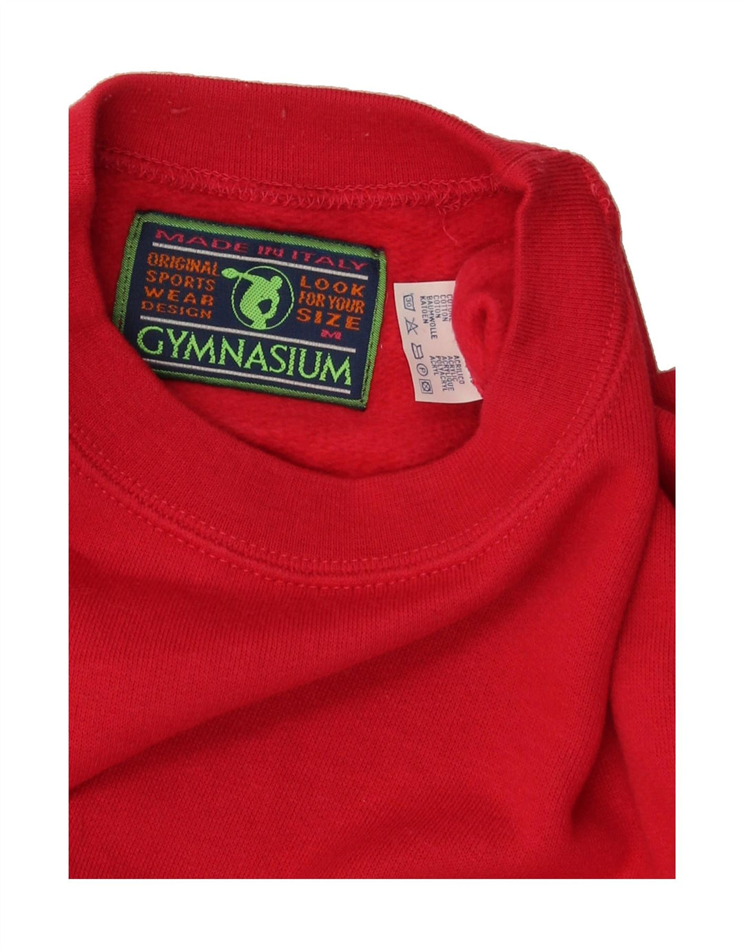 GYMNASIUM Mens Sweatshirt Jumper Medium Red Cotton Vintage Gymnasium and Second-Hand Gymnasium from Messina Hembry 