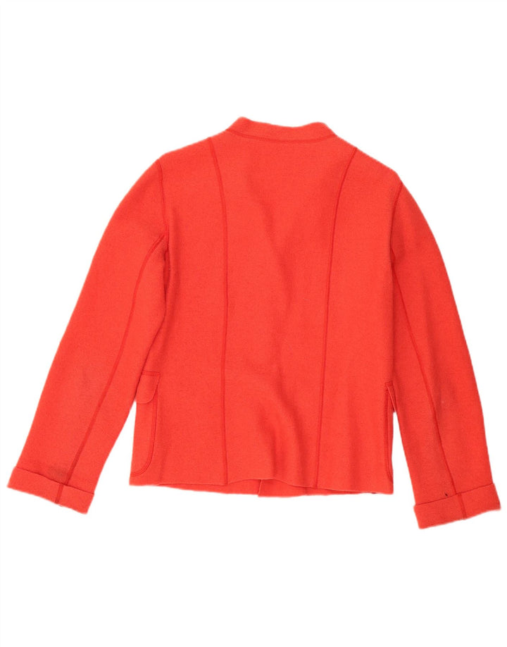 Alberto Aspesi Chaqueta Blazer de 3 Botones para Mujer IT 42 Lana Roja Mediana