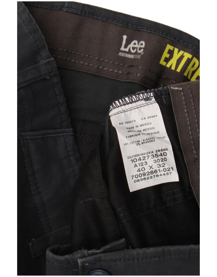 LEE Pantalones chinos rectos Extreme Motion para hombre W40 L32 Algodón azul marino
