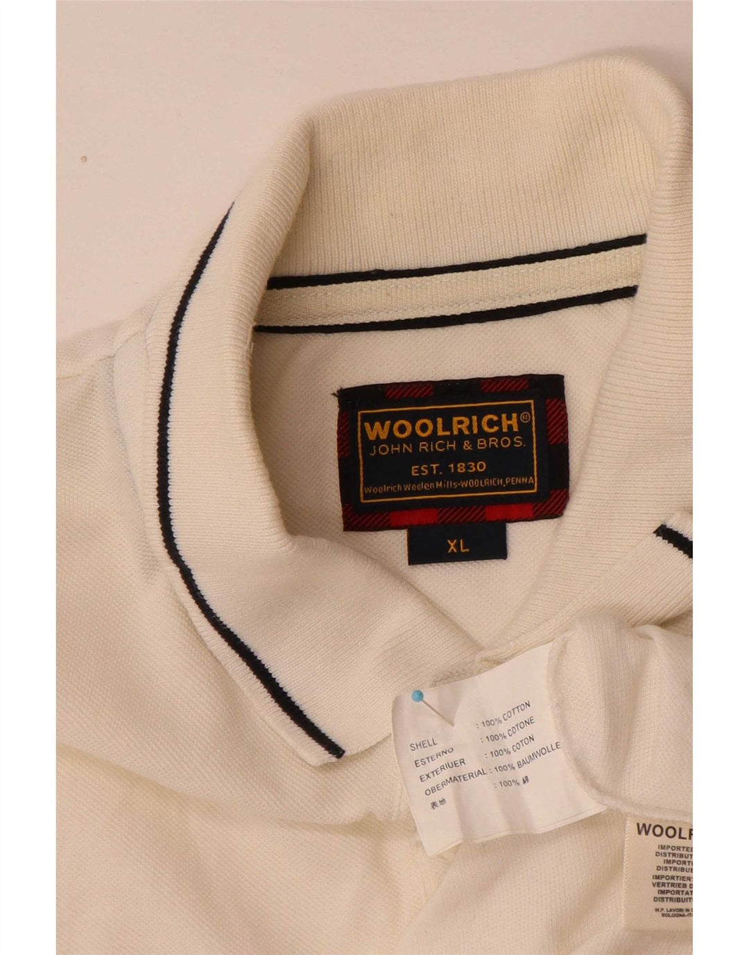 Woolrich Polo Hombre XL Blanco Algodón