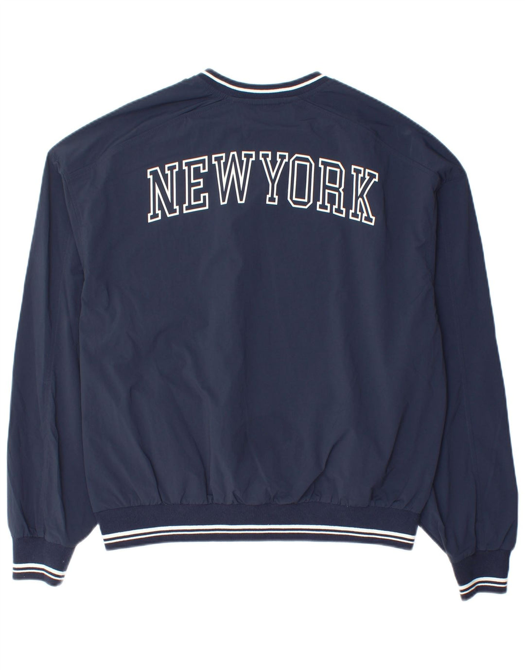 Zara Hombre New York Graphic Loose Fit Jersey Chándal Top Pequeño Azul Marino