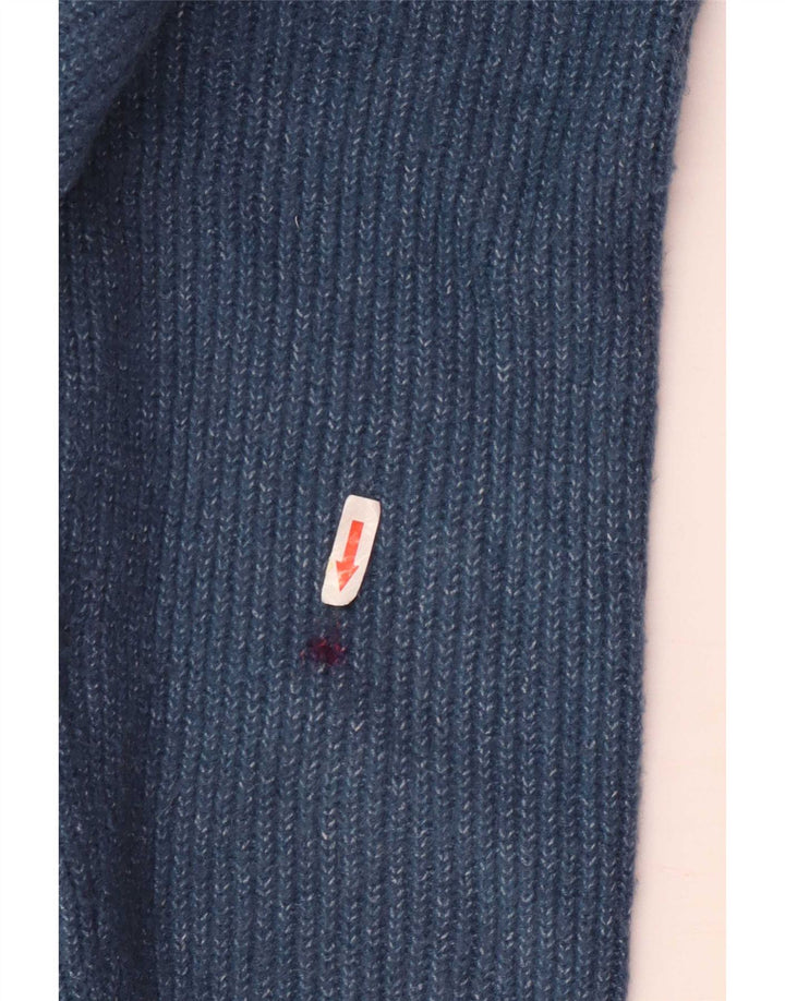 Zara Mujer Jersey Oversize Con Cuello En V UK 44 Poliéster Azul Medio
