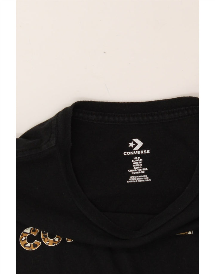 CONVERSE Womens Graphic T-Shirt Top UK 14 Medium Black Vintage Converse and Second-Hand Converse from Messina Hembry 