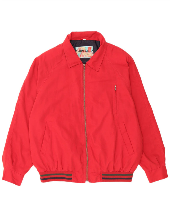 CHERIANO Chaqueta Bomber Hombre IT 52 XL Poliéster Rojo