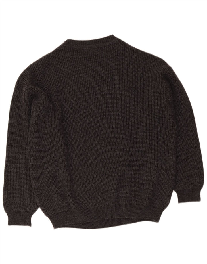 Montezemolo - Jersey de cuello redondo para hombre, talla grande, gris clásico