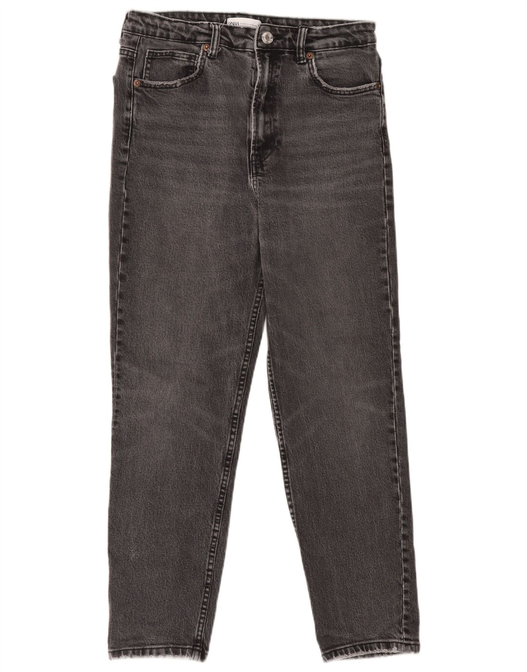 Zara Jeans Cónicos Para Mujer EU 40 Medium W30 L26 Gris