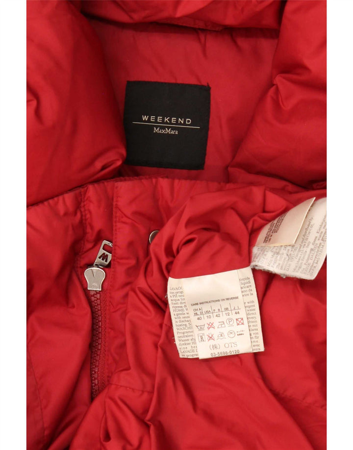 Max Mara - Chaqueta acolchada de fin de semana para mujer, talla 40, talla mediana, color rojo poliamida