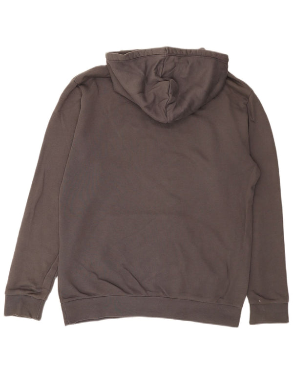 Adidas Hombre Sudadera Con Capucha Jumper Gris Medio Algodón