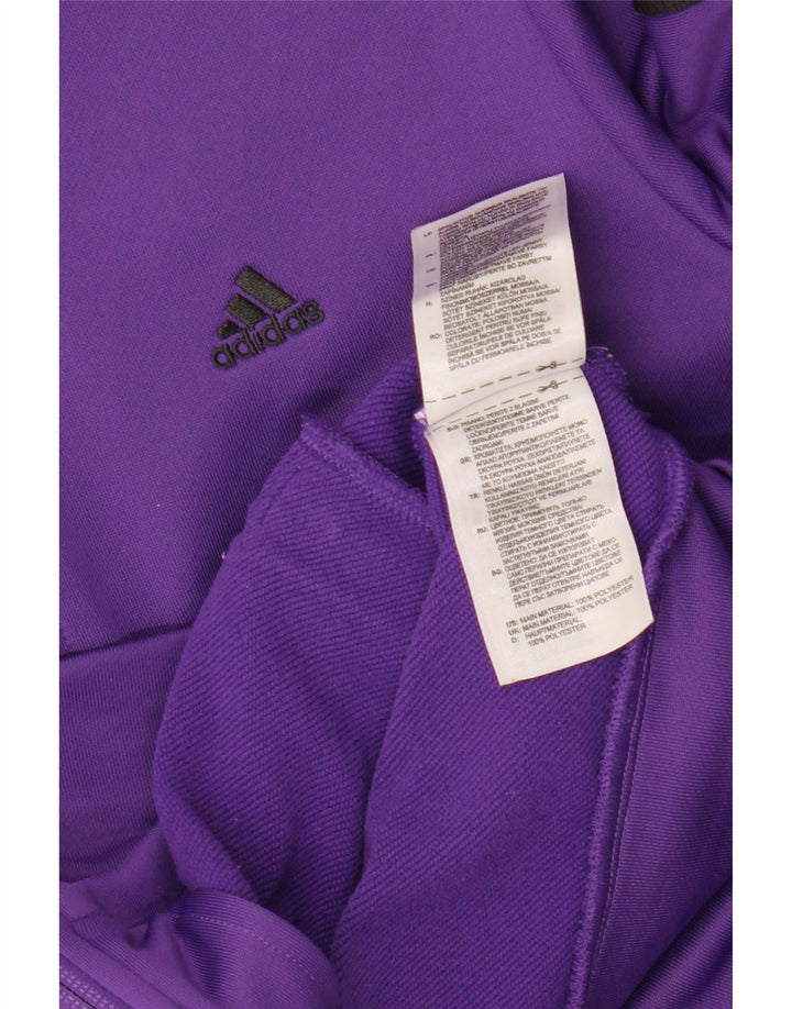 ADIDAS Chaqueta superior de chándal para mujer Reino Unido 12 Poliéster morado mediano