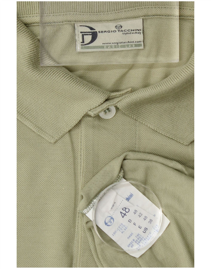 Sergio Tacchini Polo Hombre IT 48 Algodón Verde Medio