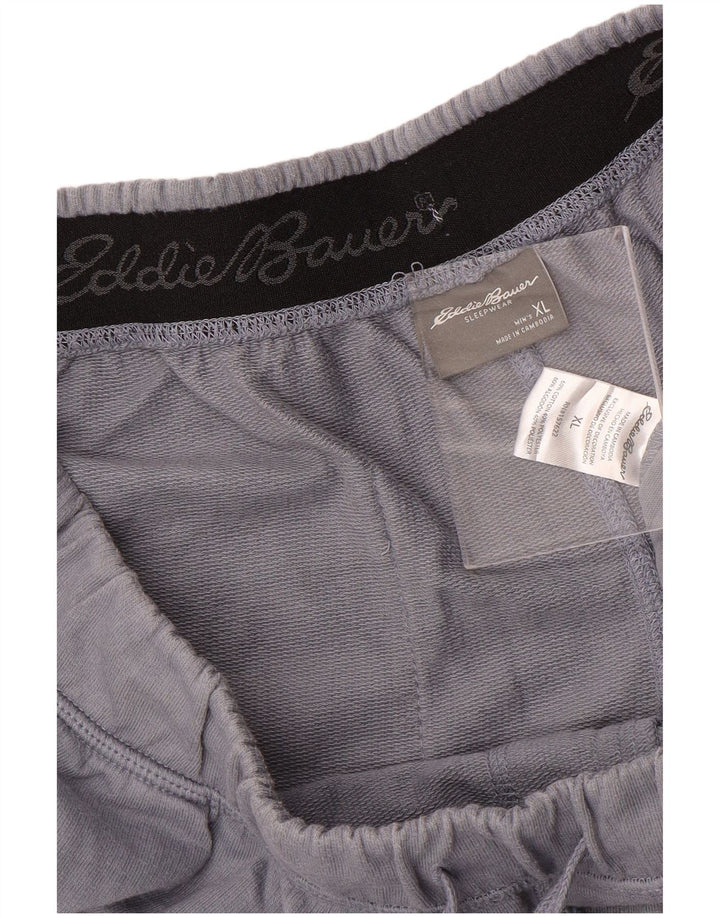 Eddie Bauer Pantalones cortos deportivos para hombre XL Gris Algodón
