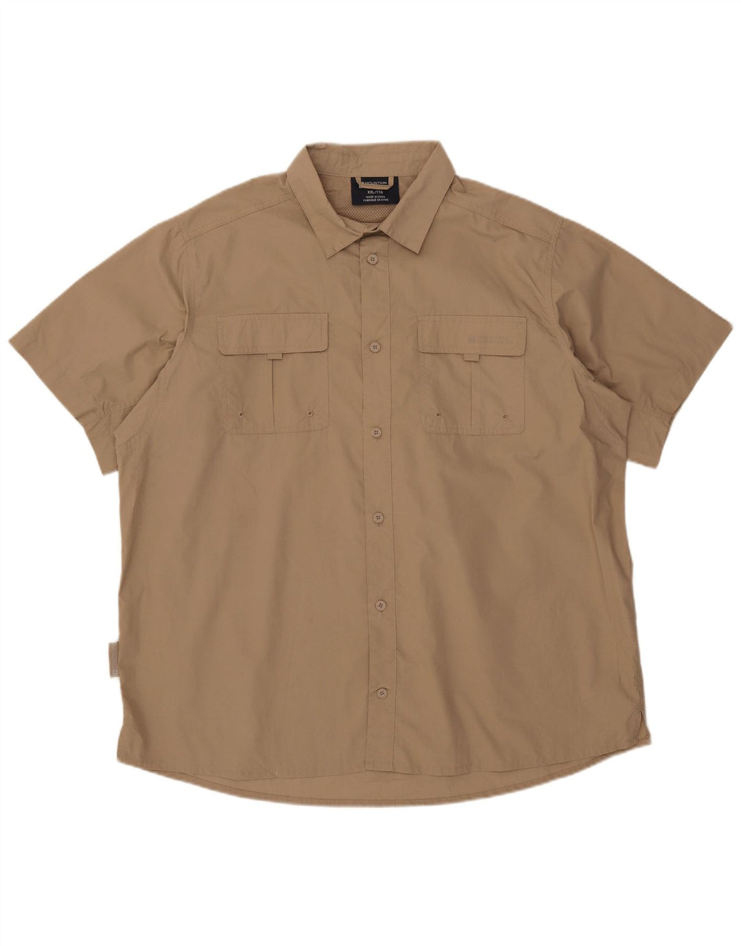 Camisa de manga corta para hombre Mountain Warehouse 2XL Poliéster beige