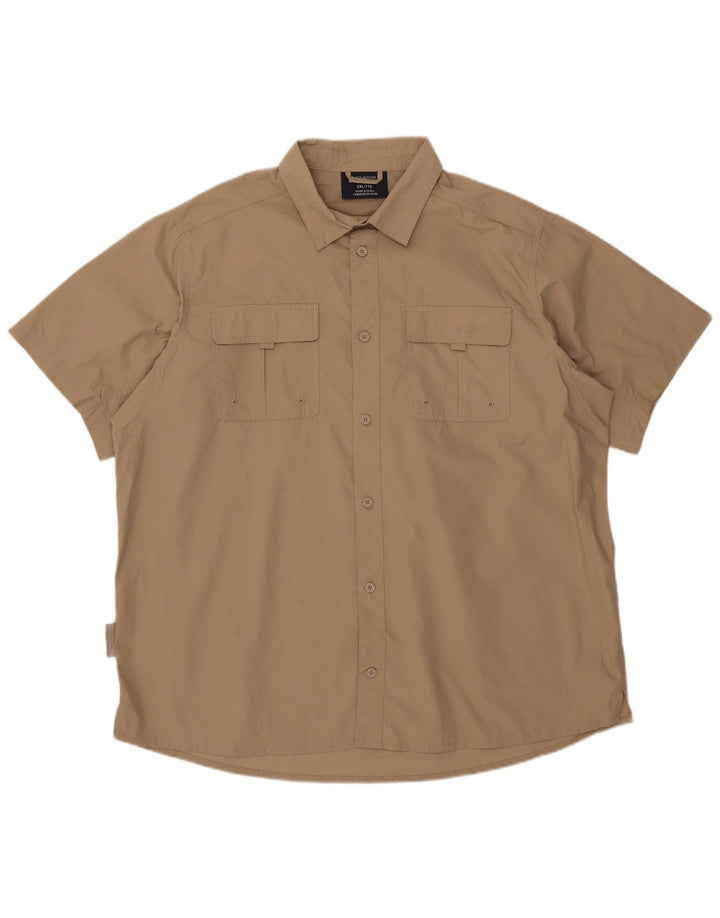 Camisa de manga corta para hombre Mountain Warehouse 2XL Poliéster beige