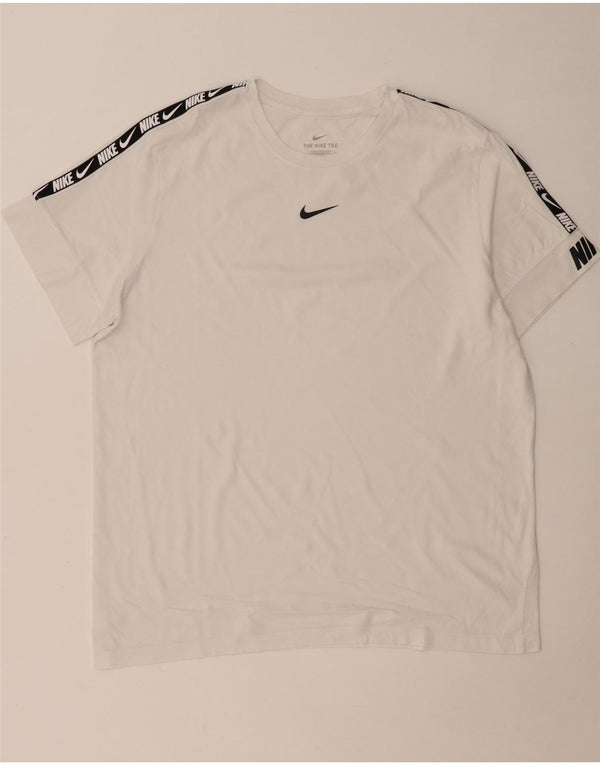 NIKE Camiseta gráfica de ajuste estándar para hombre XL Blanco