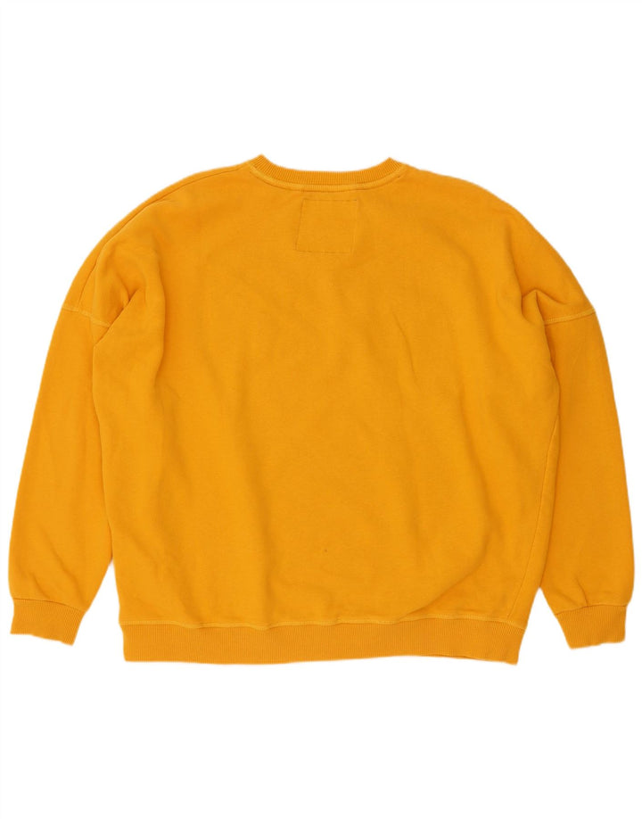 Superdry Sudadera con gráfico extragrande para mujer, talla 40, color amarillo mediano