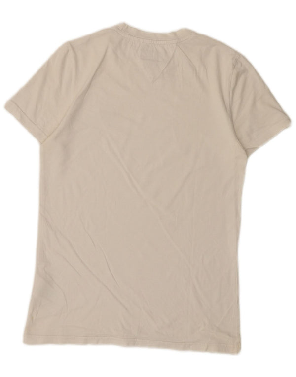 Tommy Hilfiger - Camiseta para hombre, talla pequeña, algodón blanco