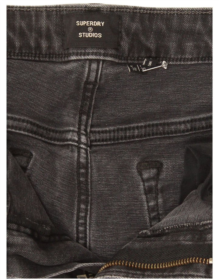 Vaqueros Superdry Crop Slim para mujer W32 L25 Algodón gris