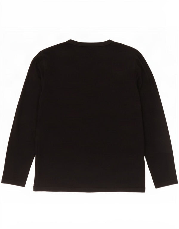 Jack & Jones Mens Graphic Top Manga Larga Grande Algodón Negro