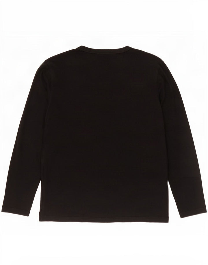 Jack & Jones Mens Graphic Top Manga Larga Grande Algodón Negro