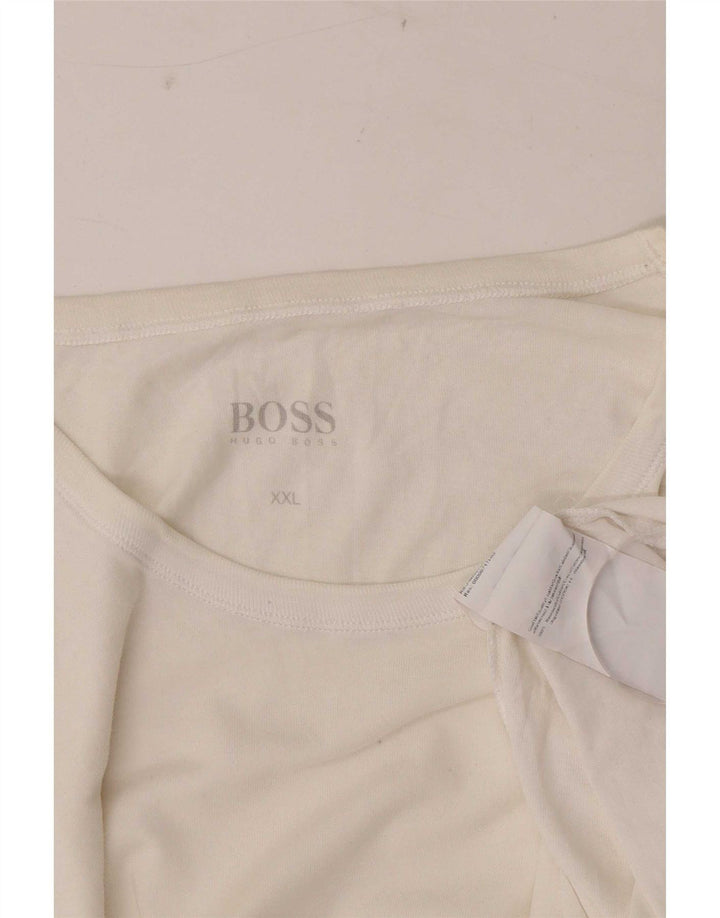 Hugo Boss Camiseta Hombre Top 2XL Algodón Blanco