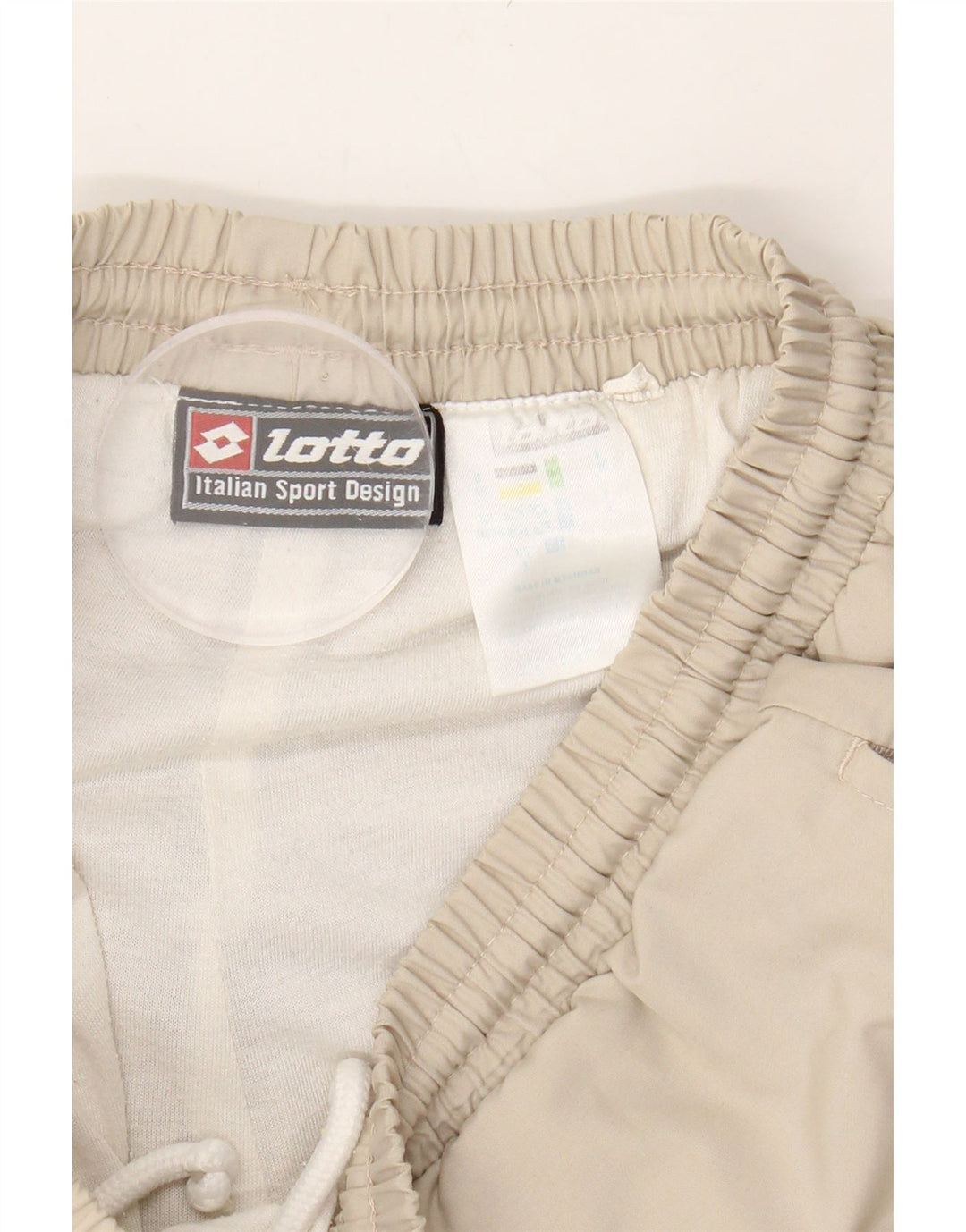 LOTTO Mens Tracksuit Trousers Joggers UK 36/38 Medium Beige Polyester Vintage Lotto and Second-Hand Lotto from Messina Hembry 
