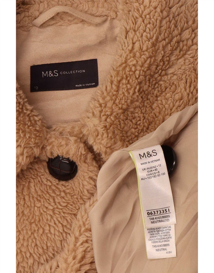 Marks & Spencer Abrigo con osito de peluche para mujer UK 40 Poliéster beige medio