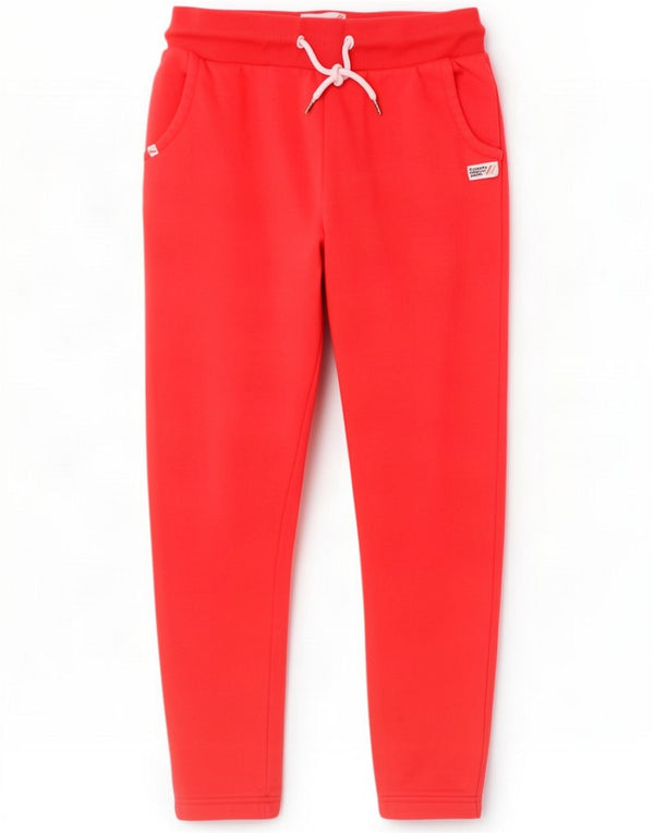 Superdry Womens Tracksuit Trousers Joggers UK 14 Large Red Cotton