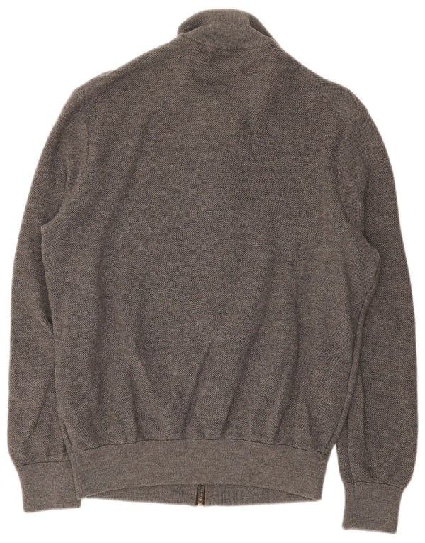 Polo Ralph Lauren Cárdigan para hombre suéter grande gris lana merino