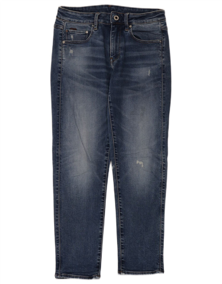 Vaqueros ajustados desgastados para mujer G-Star W24 L30 Algodón azul