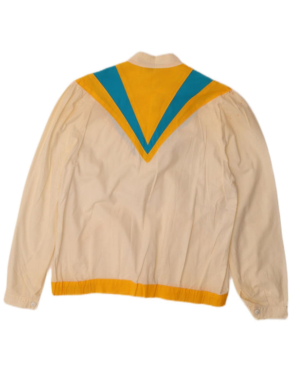 ANTONELLI Chaqueta bomber de mujer IT 44 Medium Off White Algodón color block